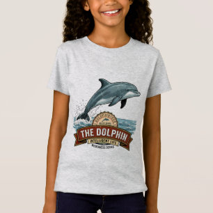 Camiseta gráfica de delfines estrellas para niñas