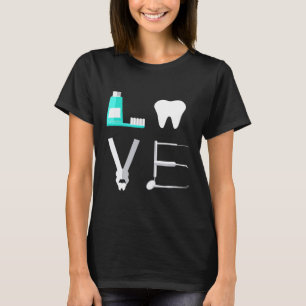 Camiseta Gráfica de Dentista Dentalista del Amor Dental Hig