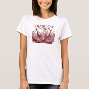 Camiseta gráfica de deseos de CHAMPÁN ROJO Fresco