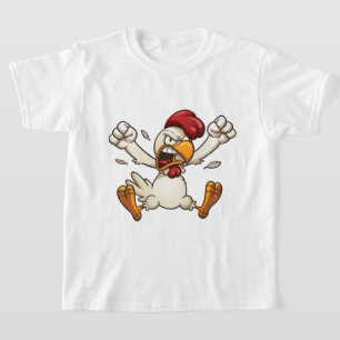 Camiseta gráfica de dibujos animados de gallo enfa