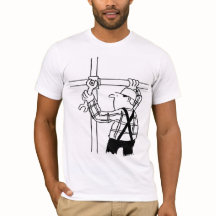 Camiseta gráfica de dibujos animados de montador d