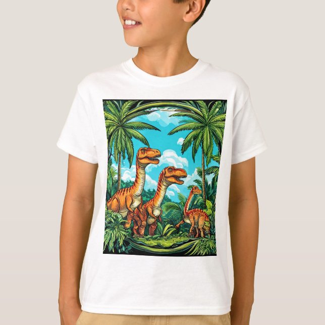 Camiseta gráfica de Dino adorable | Regalo diverti (Anverso)