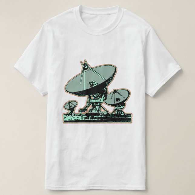 Camiseta Gráfica de Dish por Satélite Retro (Diseño del anverso)