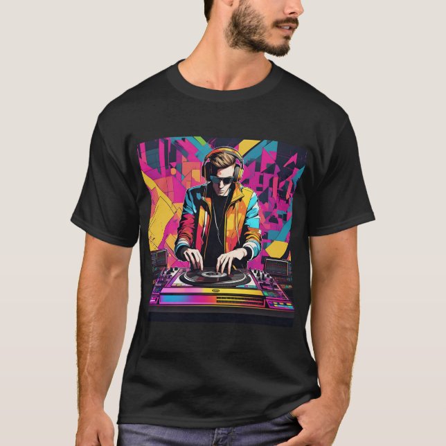 Camiseta Gráfica de DJ de Bass Techno Trance Raves (Anverso)