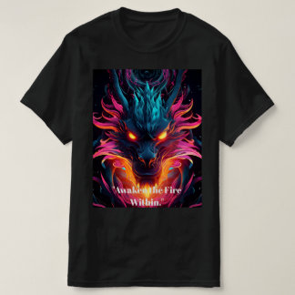 Camiseta gráfica de dragón cyberpunk neon - Mini l