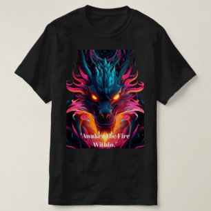 Camiseta gráfica de dragón cyberpunk neon - Mini l