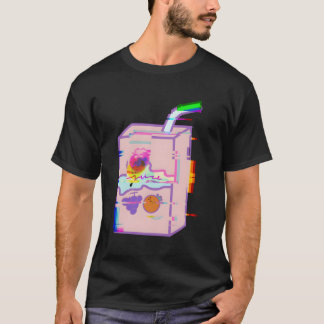 Camiseta Gráfica de efecto de brillo de caja de jugo