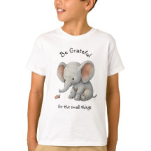 Camiseta Gráfica de Elefante Agradecido