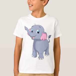 Camiseta gráfica de elefante de dibujos animados l