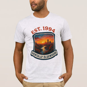 Camiseta gráfica de época elegante