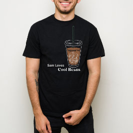 Camiseta Gráfica de esbozo de café picado de Guay Beans Lov