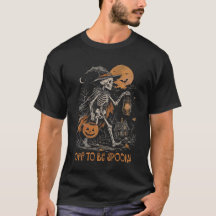 Camiseta gráfica de esqueleto de Halloween espeluz