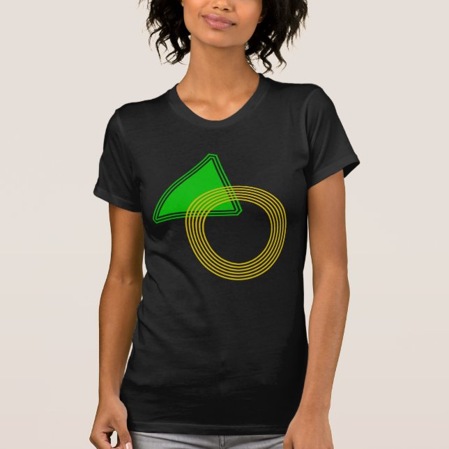 Camiseta gráfica de estampado geométrico de formas (Anverso)