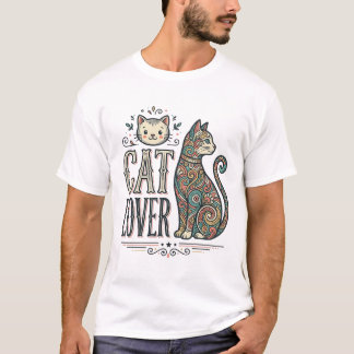 Camiseta Gráfica de Estilo de Grabado para Amante