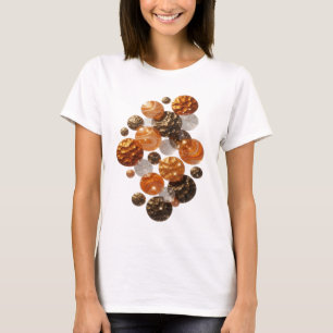 Camiseta gráfica de estrellas naranjas plateadas d