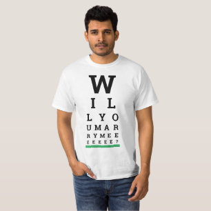 Camiseta Gráfica de examen ocular de propuesta de matrimoni