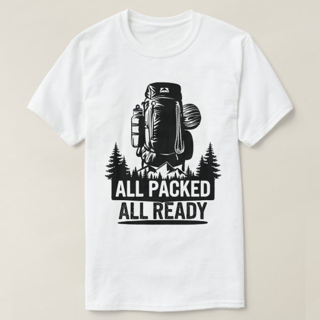 Camiseta Gráfica de excursión a la mochila Adventure Outdoo (Diseño del anverso)