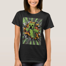 Camiseta gráfica de explosión de Creeper