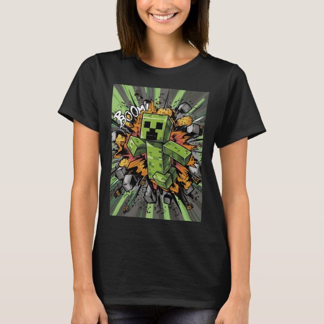 Camiseta gráfica de explosión de Creeper (Anverso)