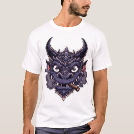 Camiseta Gráfica de Fantasía del Dragón Púrpura