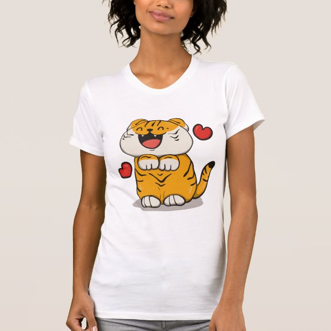 Camiseta gráfica de Fierce Tiger (Anverso)