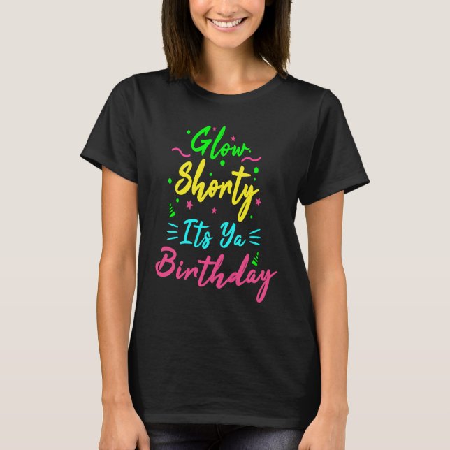 Camiseta Gráfica de Fiesta de resplandor de cumpleaños (Anverso)