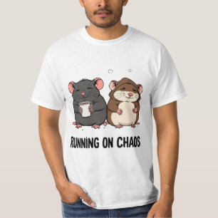 Camiseta gráfica de fitness 'Corriendo en Caos'