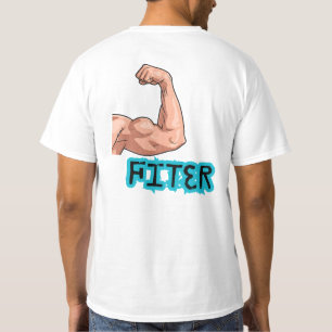 Camiseta Gráfica de Flexión de Bíceps "FITER" para