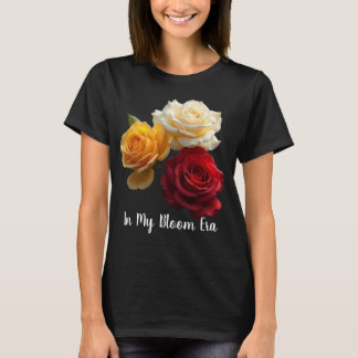 Camiseta Gráfica de Flor Romántica