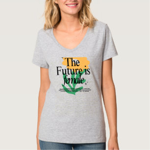 Camiseta gráfica de flores feministas, empoderamie