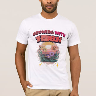 camiseta gráfica de flores floreciendo vintage par