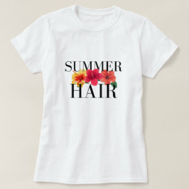 Camiseta gráfica de flores hawaianas para cabello 