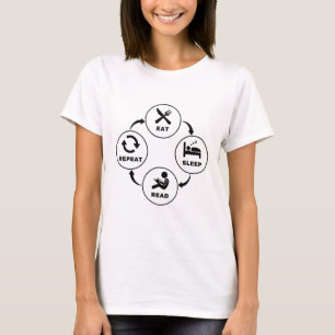 Camiseta Gráfica de flujo de repetición de libro de sueño d