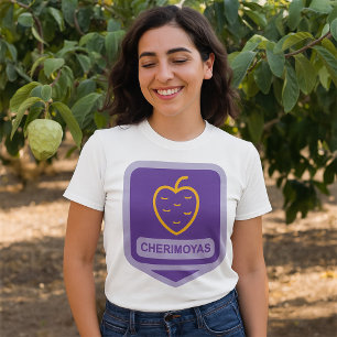 Camiseta Gráfica de frutas Cherimoya única personalizable