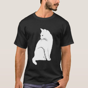 Camiseta Gráfica de gatito blanco lindo