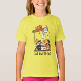 Camiseta gráfica de gatitos lindos sobrecarga de g