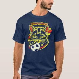 Camiseta Gráfica de Gato Futbolista