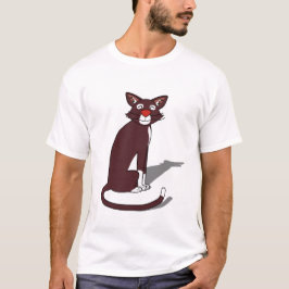 Camiseta gráfica de gato marrón lindo para hombres