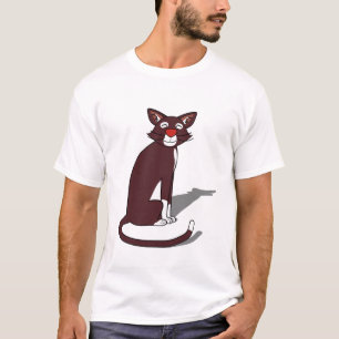 Camiseta gráfica de gato marrón lindo para hombres