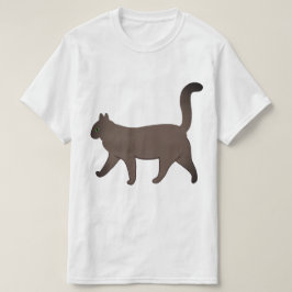 Camiseta Gráfica de gato minimalista lindo | Gato caminando