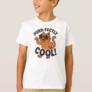 Camiseta Gráfica de gato naranja funky perfectamente genial