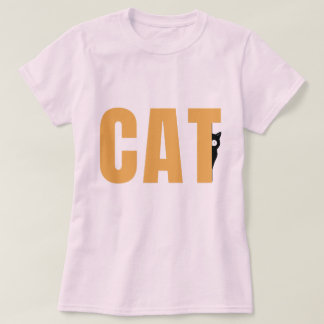 Camiseta Gráfica de gato negro asomando un pedo, gato asoma