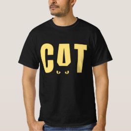 Camiseta gráfica de gato negro divertido para homb