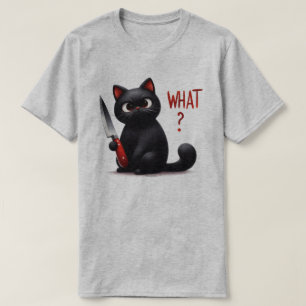 Camiseta Gráfica de Gato Sarcástico