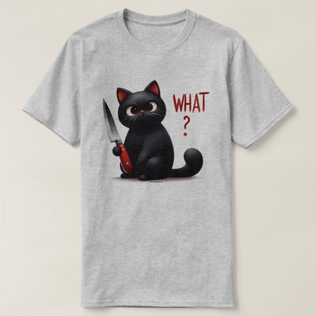 Camiseta Gráfica de Gato Sarcástico (Diseño del anverso)