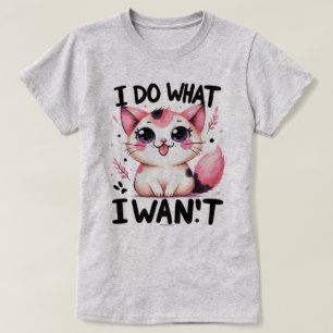 Camiseta Gráfica de Gato Sarcástico - Hago lo que 