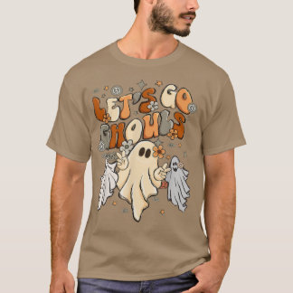 Camiseta Gráfica De Ghouls Para Mujeres Cute Hippie Hallo