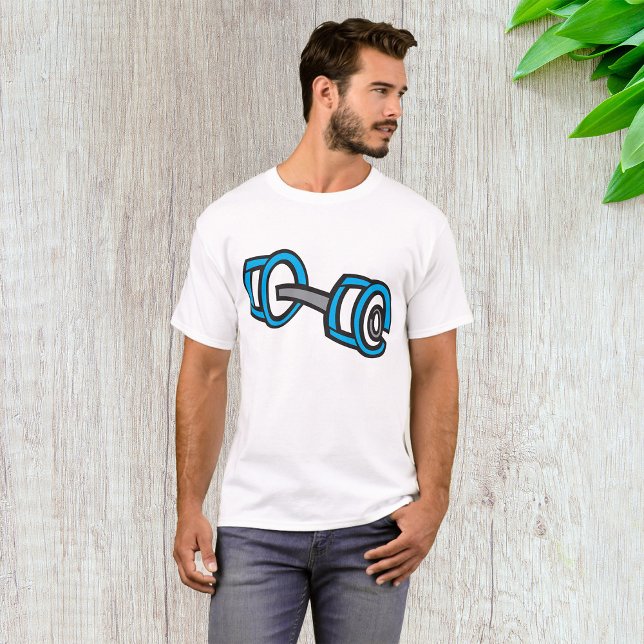 Camiseta Gráfica de Gimnasio gris y azul Dumbbell para Guay (Subido por el creador)
