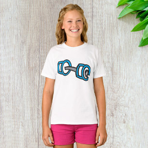 Camiseta Gráfica de Gimnasio gris y azul Dumbbell para Guay