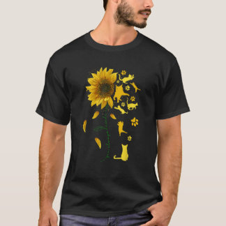 Camiseta Gráfica de girasol de gato Gato sol hombres mujere